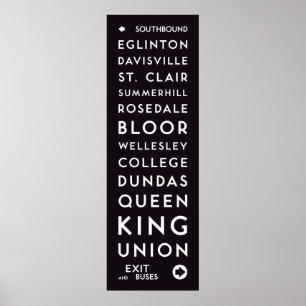 TTC - Südliche Stationen Langes Poster