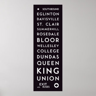 TTC - Südliche Stationen Langes Poster