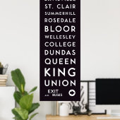 TTC - Südliche Stationen Langes Poster (Heimbüro)