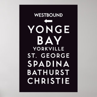 TTC - Westbound Stations Poster
