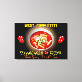 👍 ❤️ 😋 Tteok Bokki-Hot & Spicy Koreanischer Rice Leinwanddruck