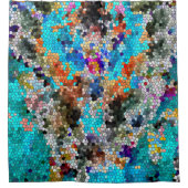 TTEQOTGCubismusINV SGDRKDP BLAU Duschvorhang (Vorderseite)