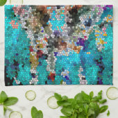 TTEQOTGCubismusINV SGDRKDP BLAU Geschirrtuch (Gefaltet)