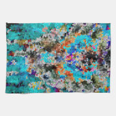 TTEQOTGCubismusINV SGDRKDP BLAU Geschirrtuch (Horizontal)