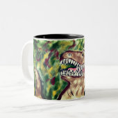 tTrex Zweifarbige Tasse (Vorderseite Links)
