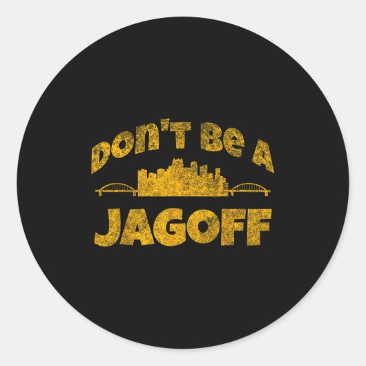 Ttsburgh Jagoff Yinz Funny Yinzer Steel City 412 H Runder Aufkleber (Vorderseite)