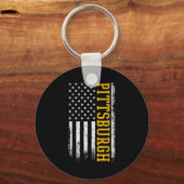 Ttsburgh Usa Flag Patriotic American From Ttsburgh Schlüsselanhänger (Vorderseite)