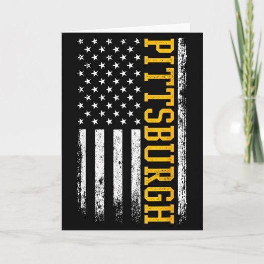 Ttsburgh USA-Flagge Patriotischer Amerikaner aus T Karte (Vorderseite)