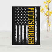 Ttsburgh USA-Flagge Patriotischer Amerikaner aus T Karte (Gelbe Blume)