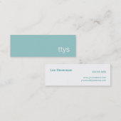Ttys Networking Minimalistische Visitenkarte (Vorne/Hinten)