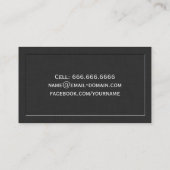 TTYS Simple Elegante Linen Networking Calling Card Telefonnummerkarte (Rückseite)