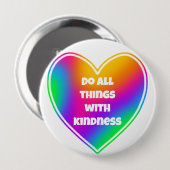 Tu alles mit dem Herzknopf "Kindness Rainbow" Button (Vorne & Hinten)