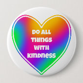 Tu alles mit dem Herzknopf "Kindness Rainbow" Button (Vorderseite)
