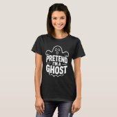 Tu als Geist vorgeben Faules Halloween Einfaches K T-Shirt (Vorne ganz)