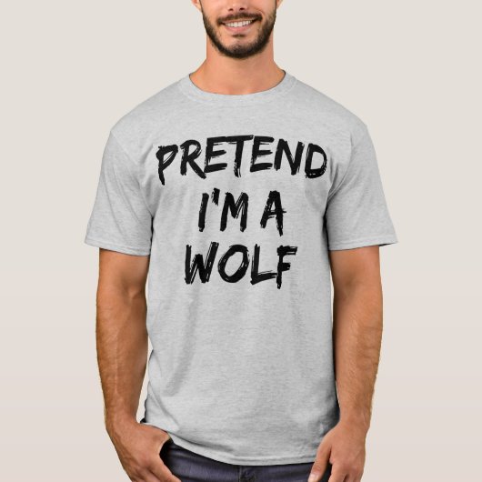 Tu als Wolf Halloween Lustig T-Shirt (Vorderseite)