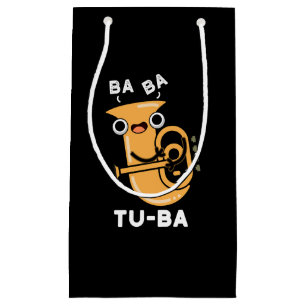 Tu-ba Lustige Tuba Wortspiele Dunkler Hintergrund Kleine Geschenktüte