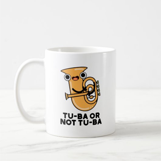 Tu-ba oder nicht Tu-ba Funny Shakespeare Tuba Pun Kaffeetasse (Links)