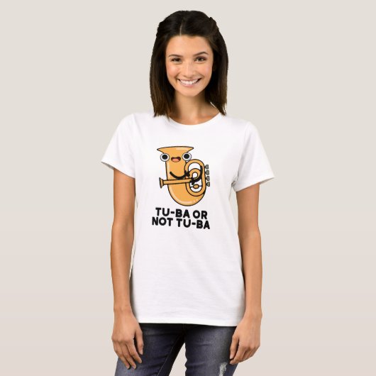 Tu-ba oder nicht Tu-ba Funny Shakespeare Tuba Pun T-Shirt (Vorne ganz)