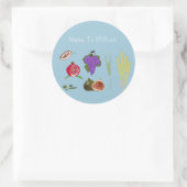 Tu Bishvat - 7 Minuten Runder Aufkleber (Tasche)