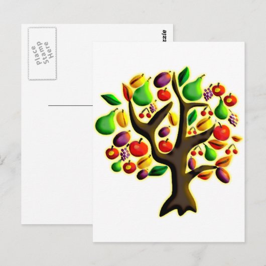 Tu Bishvat Postkarte (Vorne/Hinten)