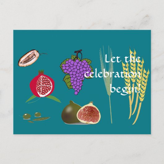 Tu B'Shvat Postkarte (Vorderseite)