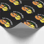 Tu dein Zest Funny Citrus Fruit Pun Dark BG Geschenkpapier (Ecke)