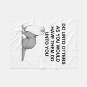 Tu den Ottern Fleecedecke (Vorderseite (Horizontal))