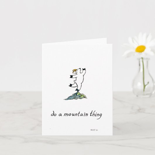 "Tu ein Berg", leere Grußkarte Karte (Kleine Pflanze)