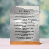 Tu es auf jeden Fall Misty Ocean Beach Acrylschild (Neutral)