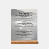 Tu es auf jeden Fall Misty Ocean Beach Acrylschild (Vorderseite)