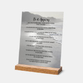 Tu es auf jeden Fall Misty Ocean Beach Acrylschild (Winkel)