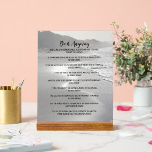 Tu es auf jeden Fall Misty Ocean Beach Acrylschild