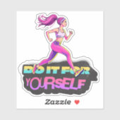 Tu es für dich selbst, wenn du eine Frau führst Aufkleber (Blatt)