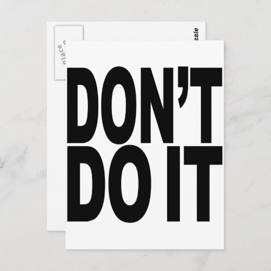 Tu es nicht! postkarte (Vorne/Hinten)