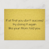 Tu es, wie deine Mama dir gesagt hat Postkarte (Vorderseite)