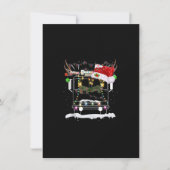 Tu Frohe Weihnachtsfeuer LKW Kostüm Rentier San Einladung (Vorderseite)
