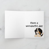 TU - Funny Bernese Mountain Hund Original Kunst Karte (Innenseite)