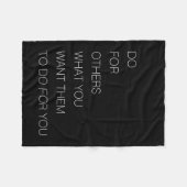 Tu für andere, was du ihnen Will, für dich zu tun Fleecedecke (Vorderseite (Horizontal))