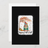 Tu Happy Fall Y'all Thanksgiving Gnome Lover Costu Einladung (Vorne/Hinten)