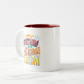 Tu jeden Tag etwas Kreatives! Zweifarbige Tasse (Vorderseite Links)