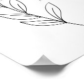 Tu Justus, Liebe Gnade, gehe demütig schwarz und w Poster (Ecke)