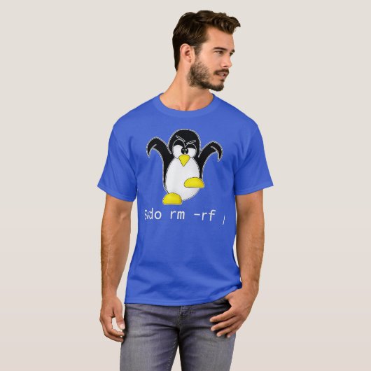 Tu Linu Penguin Sudo Rm Rf Programmer Developer T-Shirt (Vorne ganz)