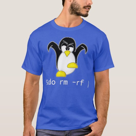 Tu Linu Penguin Sudo Rm Rf  Programmer Developer T-Shirt (Vorderseite)