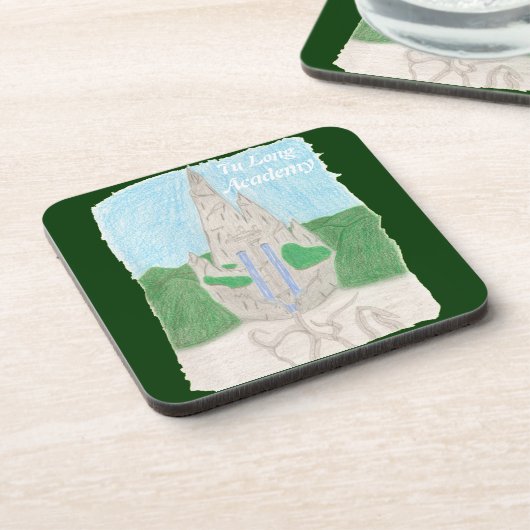 Tu Long Academy (mit name_english) Getränkeuntersetzer (Linke Seite)