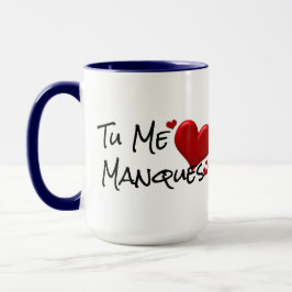 tu me manques vermissen Sie Herzen Kaffee Tasse De