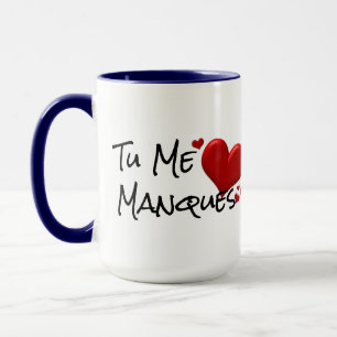 tu me manques vermissen Sie Herzen Kaffee Tasse De