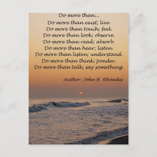 Tu mehr als ... Postkarte (Vorderseite)