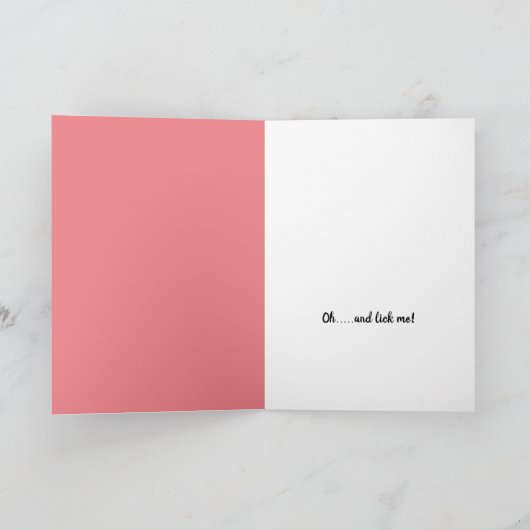 Tu mir einen Geschmack, sei mein Valentine, oh und Karte (Innenseite)