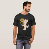Tu Niedlicher Hund mit Sonnenblumenkostüm T-Shirt (Vorne ganz)