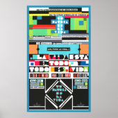 TU PATRIA ES LA VIDA Farbiges spanisches Gedicht Poster (Vorne)